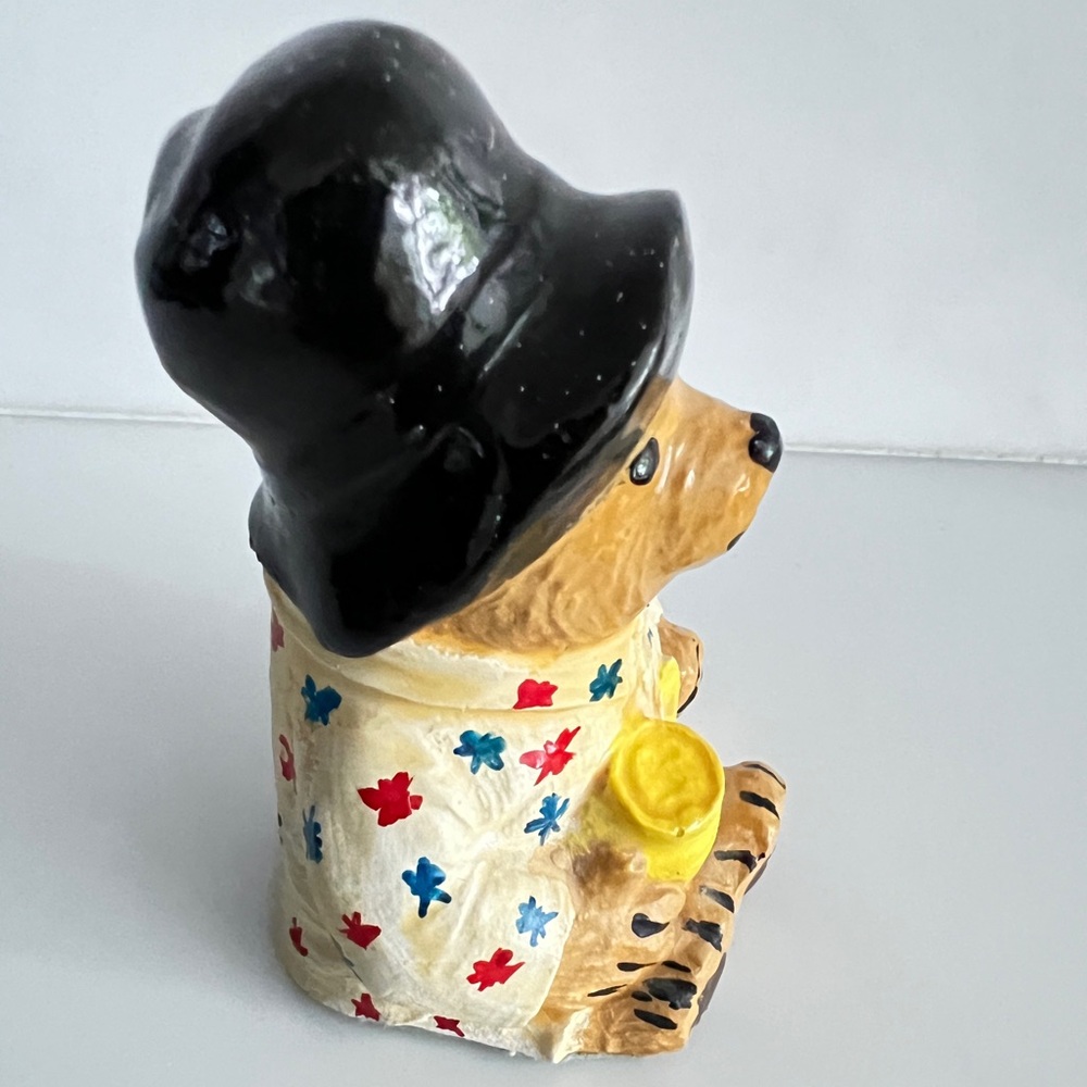 Vintage Paddington honey Bear in Pyjamas Hand Painted Plaster Ornament 1970s 80s - Picture 12 of 13